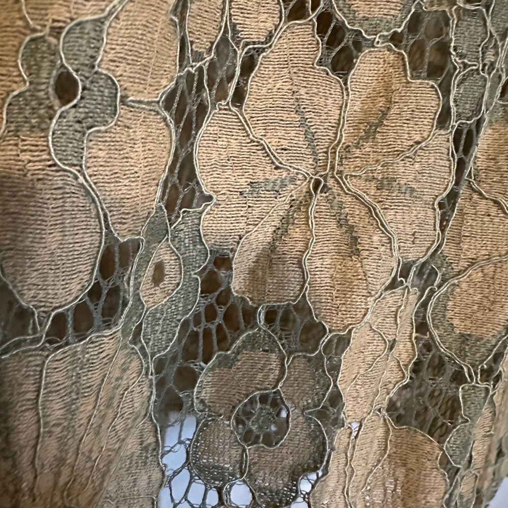 Allegra K Women's Crochet Lace See Through Floral Ruffle Neck Blouse Size XL NWT - Picture 10 of 17